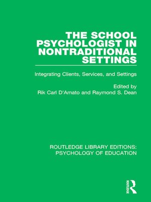 cover image of The School Psychologist in Nontraditional Settings